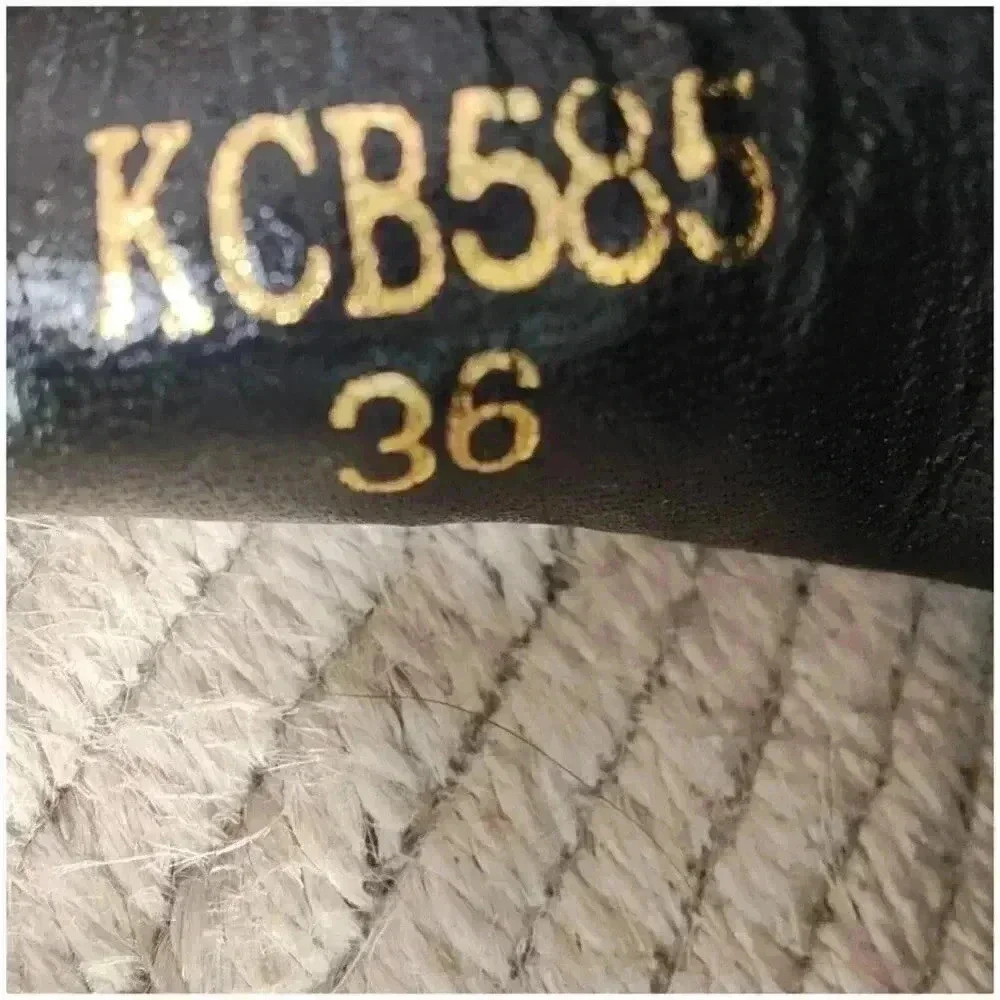 Christian Dior Granville Espadrille Wedge Black Women's 5 Textile Tie 36 - Picture 9 of 9